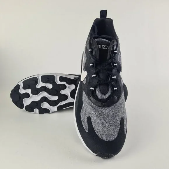 Nike Air Max 270 React Black Running Sneakers Athletic Mens Shoes - Picture 10 of 11